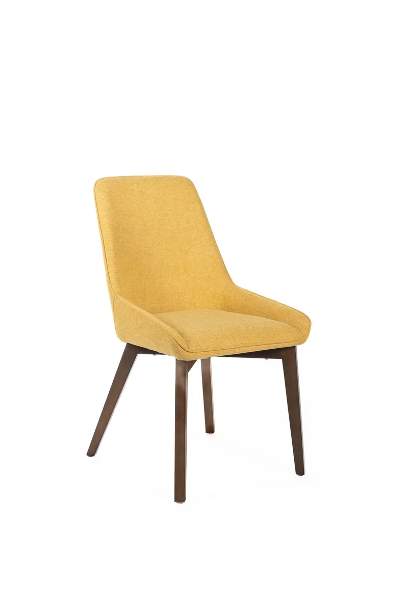 4x Sedia in Tessuto Giallo Senape 62cm x 49.5cm H.87cm