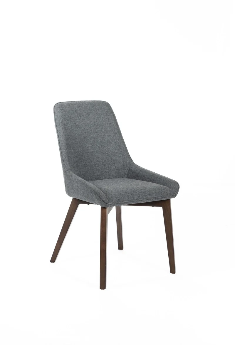 4x Sedia in Tessuto Grigio Scuro 62cm x 49.5cm H.87cm