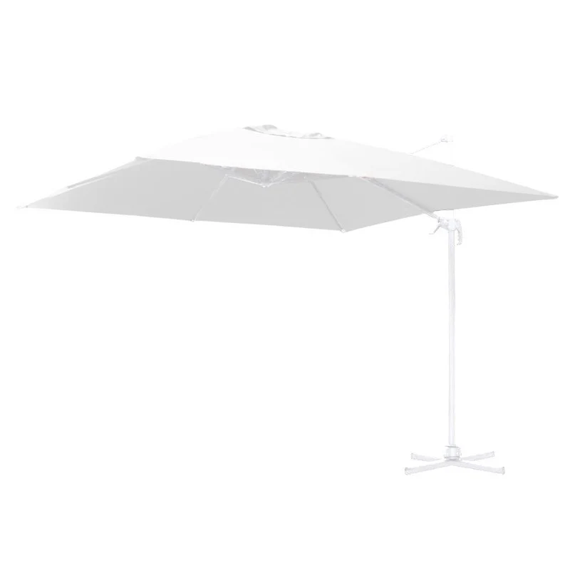 Ombrellone in Alluminio con Palo Laterale Bianco 3x4 m