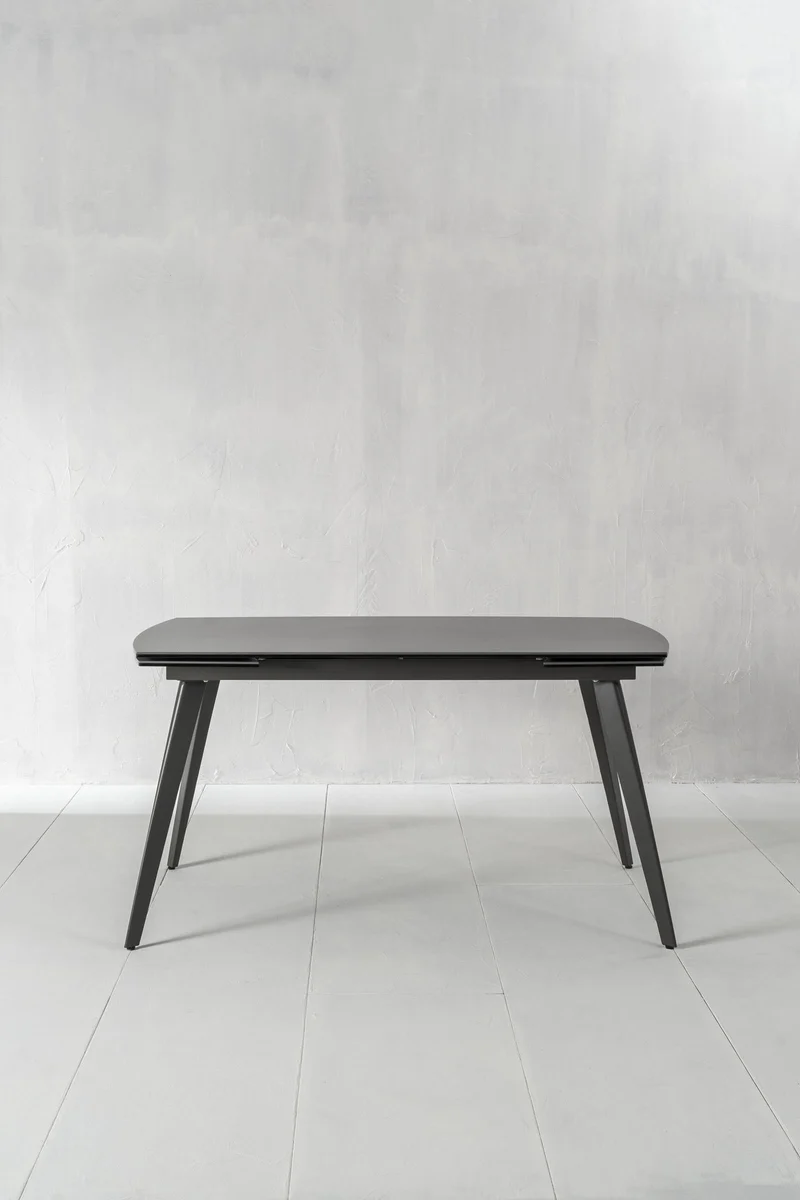 Tavolo allungabile con top in ceramica grigio antracite 140/170/200x90x76h cm