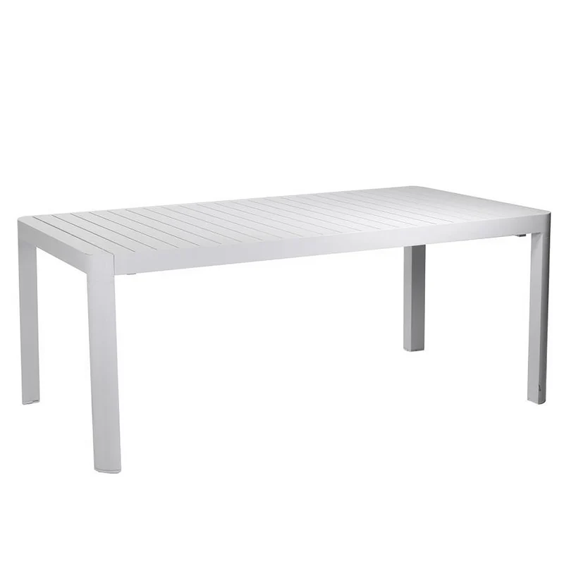 Tavolo in alluminio Claveland bianco allungabile rettangolare