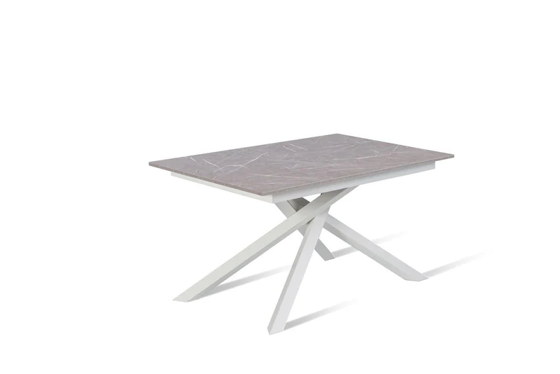 Tavolo allungabile antracite-bianco 90 cm x 140- 190 cm H. 76 cm