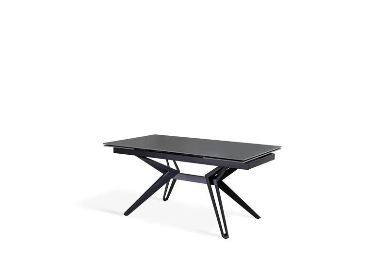 Tavolo Allungabile Grigio Vintage-Nero Opaco H, 90x160-240x76 cm