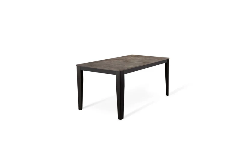 Tavolo allungabile cemento grigio- metallo nero 90 cm x 156- 316 cm H. 76 cm