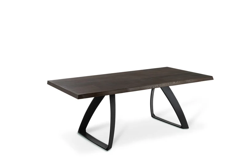 Tavolo in rovere termocotto e gambe nere 100x200x76h cm