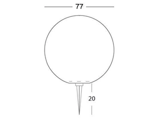 Sfera Da Pavimento D.78 linea ball bianco