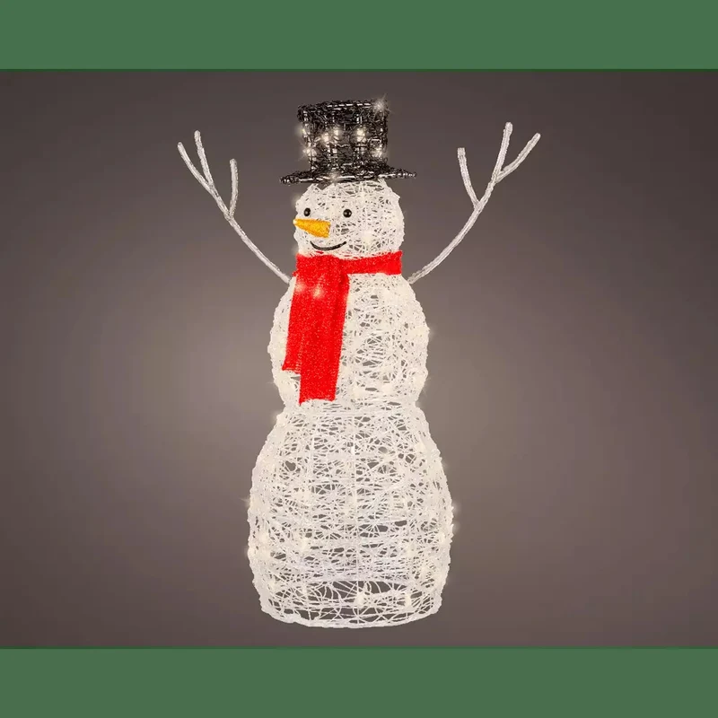 Pupazzo di neve LED 78x46x102 cm