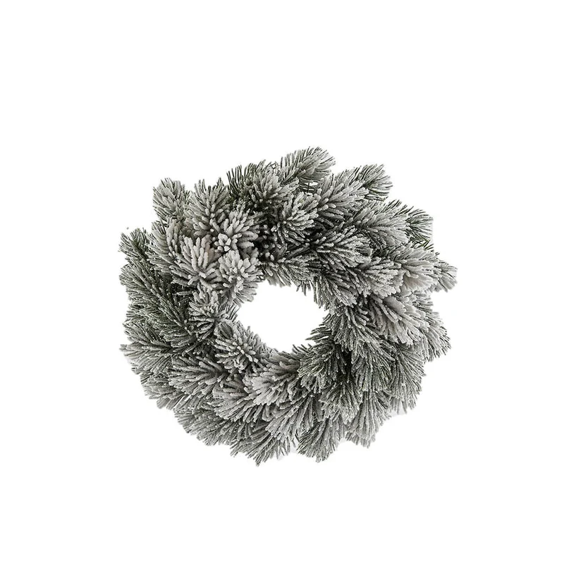 Ghirlanda pino innevato Ø60 cm x 135 rami