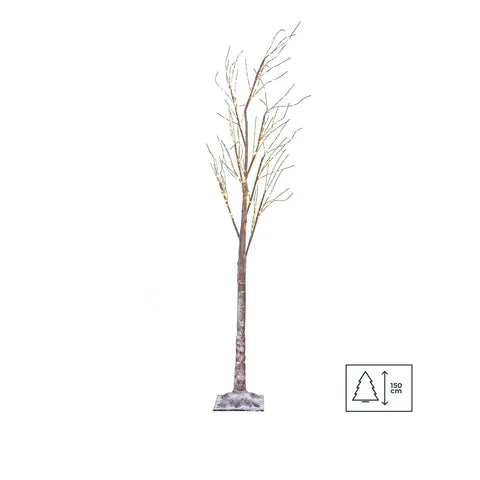 Albero di Natale 150 cm innevato con luci LED