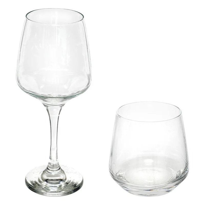 Set elaya 12pz 19x19x6 cm in vetro