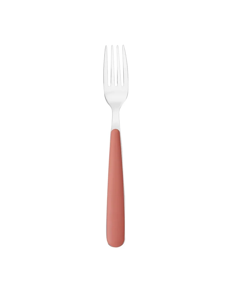 Forchetta da tavola in acciaio inox terracotta
