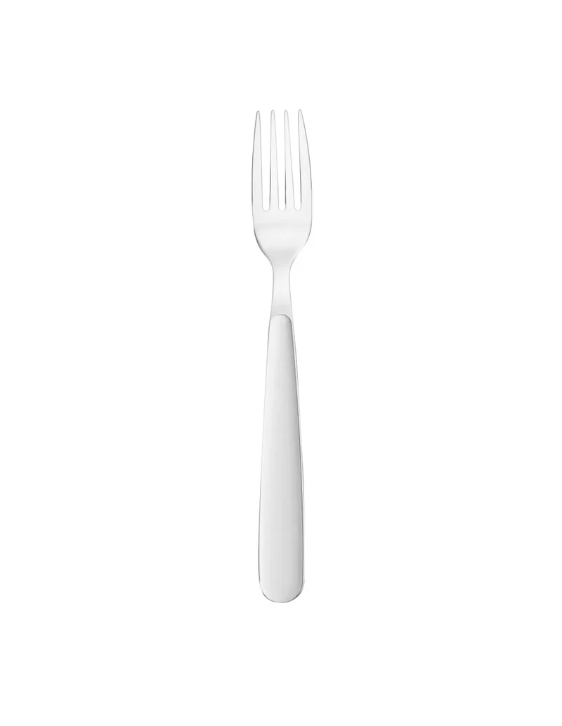 Forchetta da tavola in acciaio inox bianca