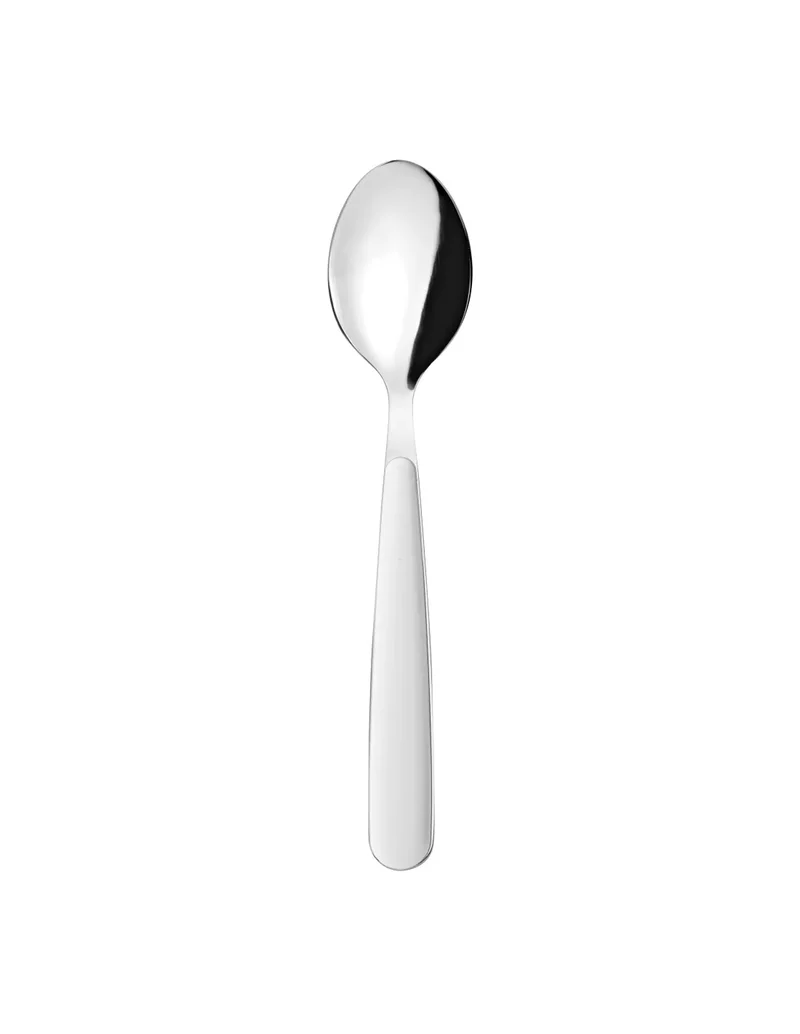 Cucchiaio da tavola in acciaio inox bianco