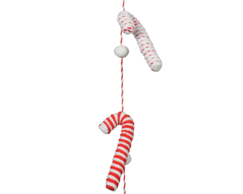 Ghirlanda bianco e rosso 150x6x2 cm