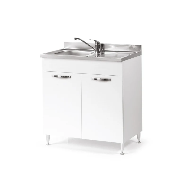 Sottolavello cucina bianco frassinato 2 ante 80x50xH 85