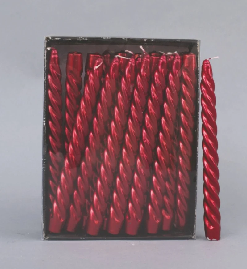 Candela torciglione 2x24h rossa