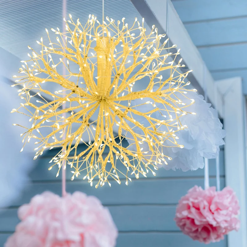 Ramo sfera ricco champagne ø30cm 384 led