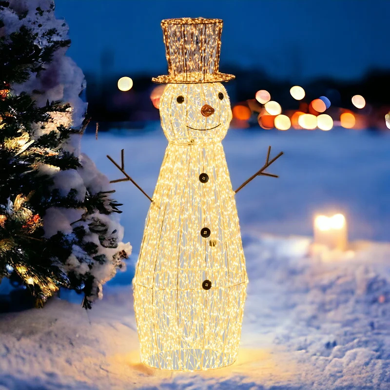 Pupazzo di neve 3D H100cm con MicroLED