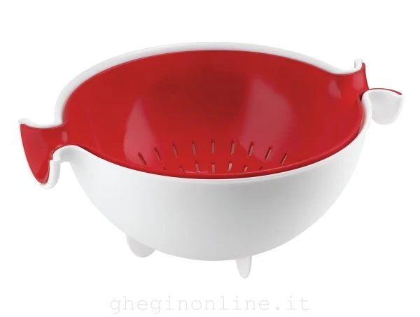 Colapasta scolapasta rosso e bianco