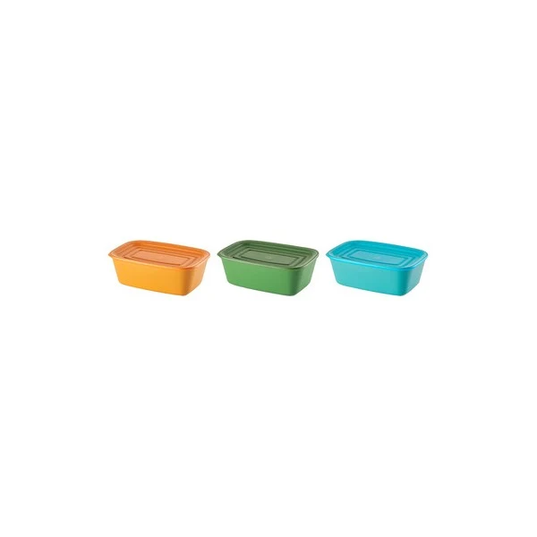 3 Contenitori rettangolari 2,15 lt multicolor