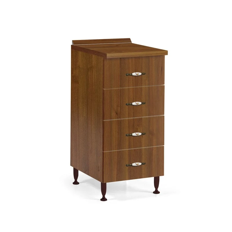 Cassettiera Cucina Noce Antico 4 cassetti H 85x50x40