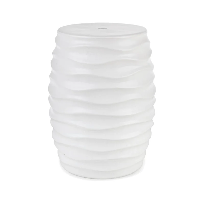 Sgabello Sfinge wave bianco 33x33x46 cm