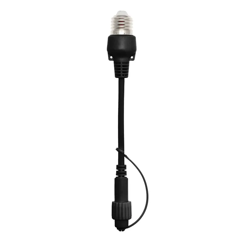 Connettore E27 20cm 1 uscita max 15W – Corpo nero