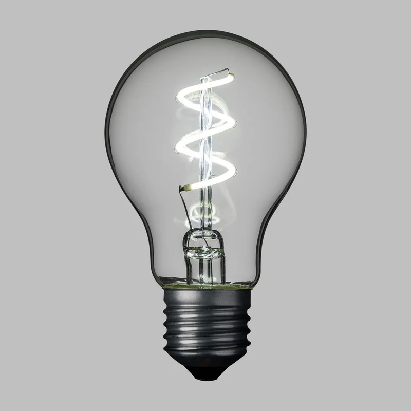 Lampada E27 36V goccia spiral Ø60mm Bianco