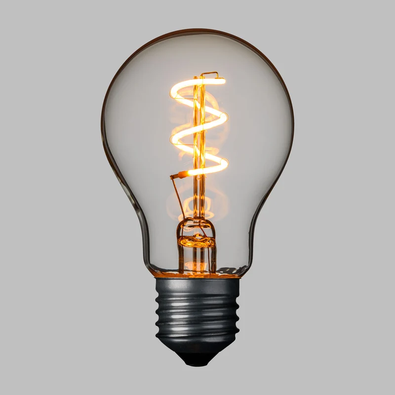 Lampada E27 36V goccia spiral Ø60mm Bianco Caldo