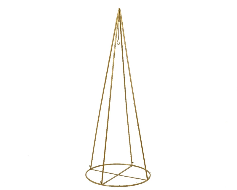 Struttura cono in ferro oro 72x180 cm