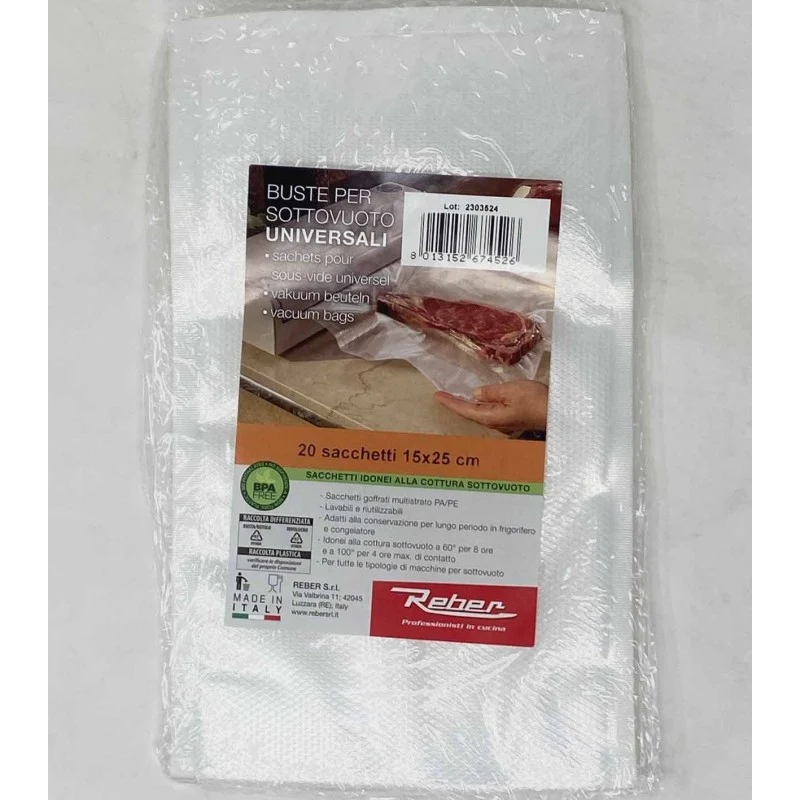 Sacchetti goffrati 15x25 cm 20 pezzi
