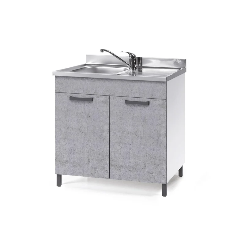 Sottolavello cucina grigio cemento 2 ante 80x50xH 85