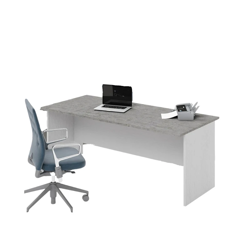 Scrivania da ufficio colore Cemento H74x180x80cm