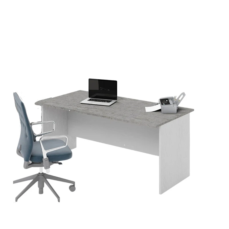 Scrivania da ufficio colore Cemento H74x160x80cm