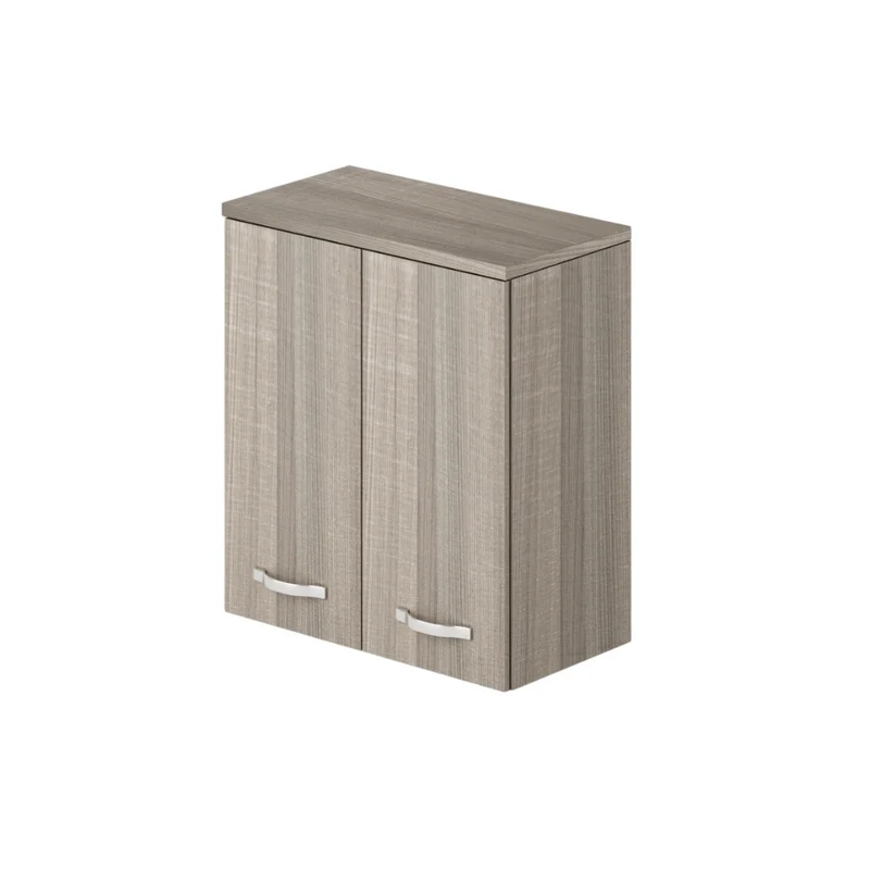 Pensile per lavanderia 2 ante con ripiano colore Olmo H77x71x38cm