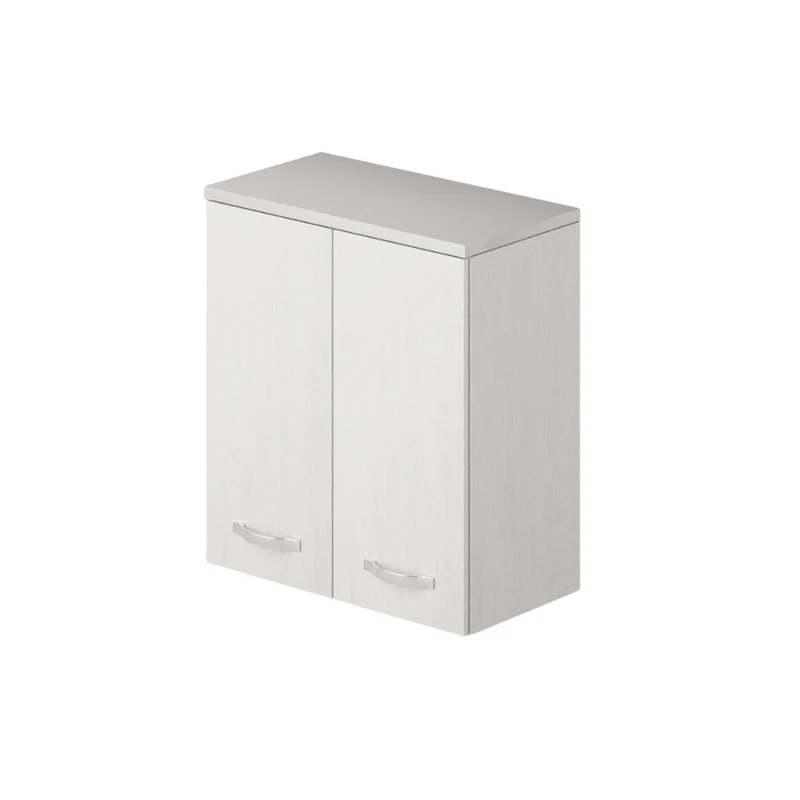 Pensile per lavanderia 2 ante con ripiano colore Bianco H77x71x38cm