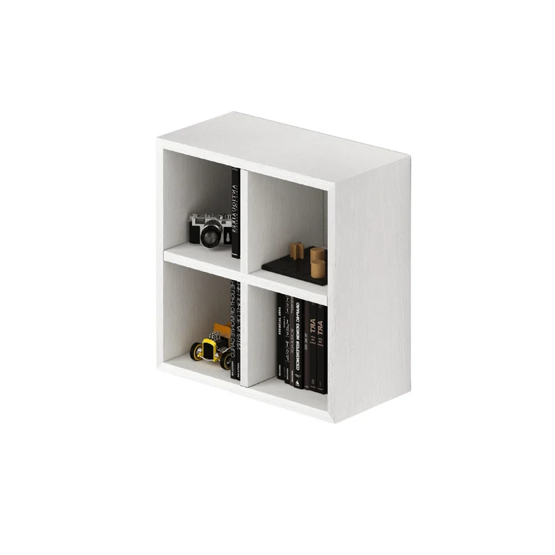 Pensile 4 Vani a Giorno, Colore Bianco, H60x60x30cm