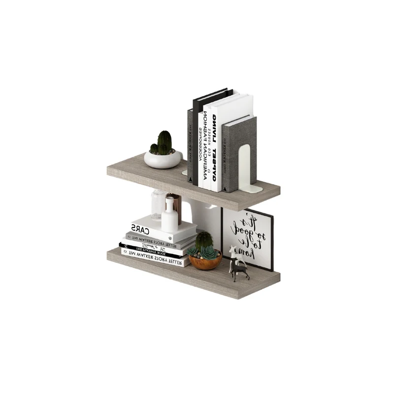 Coppia mensole a muro colore Olmo H2,2x60x23cm