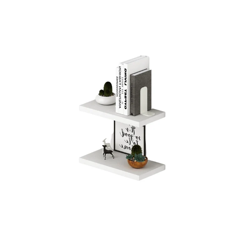 Coppia mensole a muro colore Bianco H2,2x45x23cm