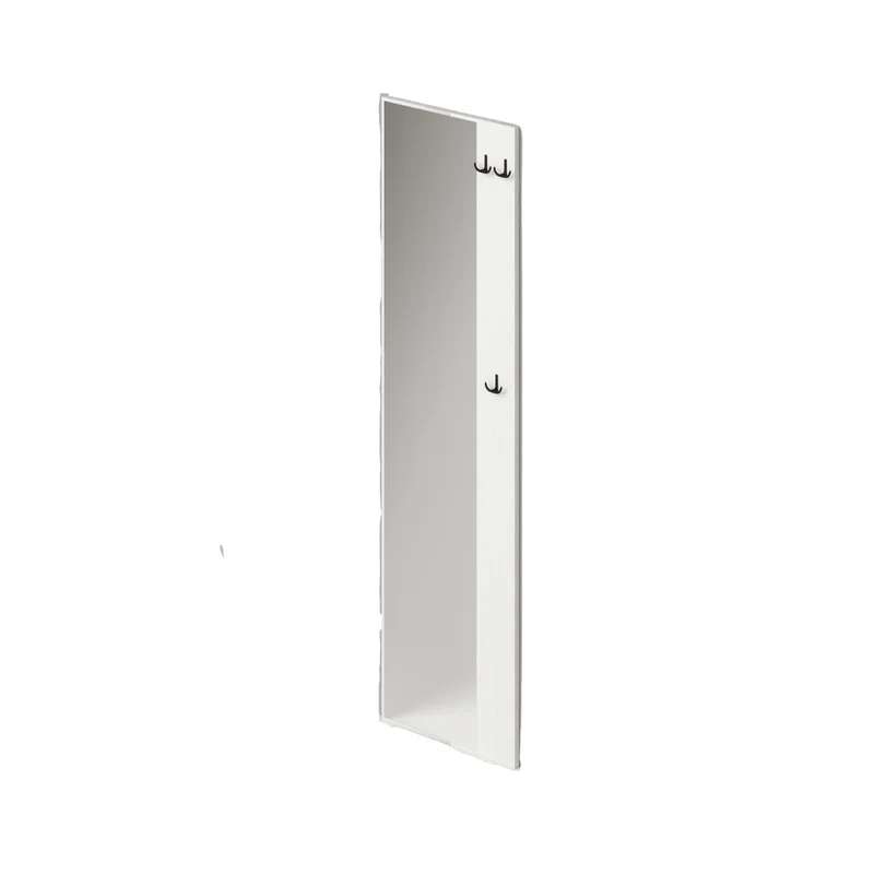 Appendiabiti con specchio a parete colore Bianco H182x50x4cm