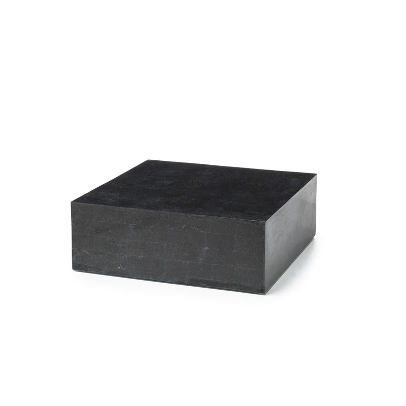Tavolino moderno pietra nero cm 80 x 80 x h 28