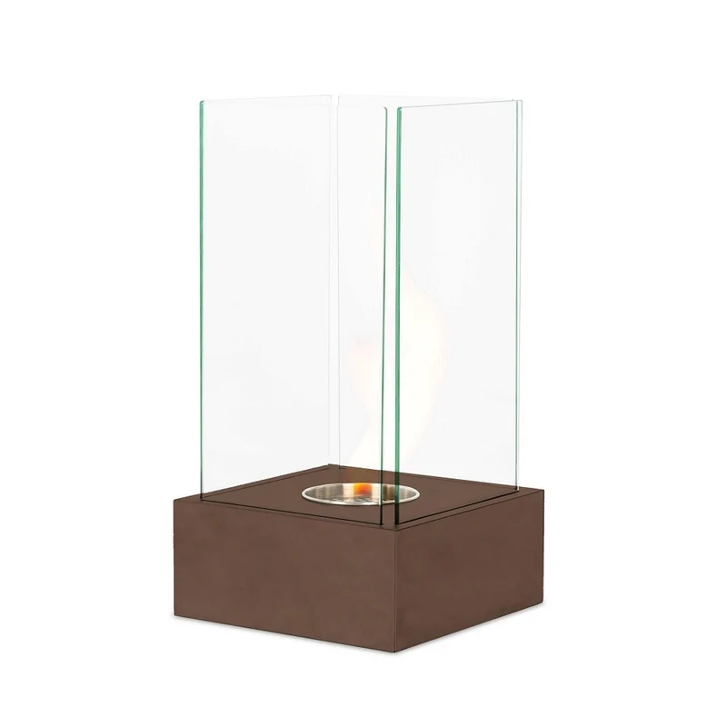 Caminetti al bioetanolo moderno ruggine cm 25 x 25 x h 65