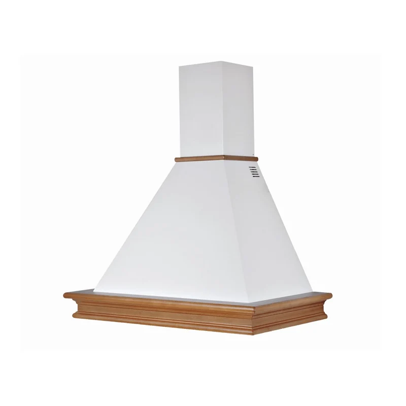 Cappa Cucina Rustica Bianca RUSTICHELLA Legno Intarsio Noce Evita 120