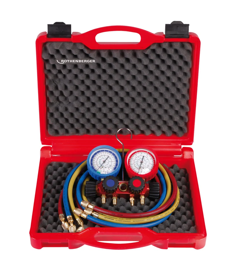 Kit gruppi manometrici a 4 vie, per R22-R407C ROTHENBERGER