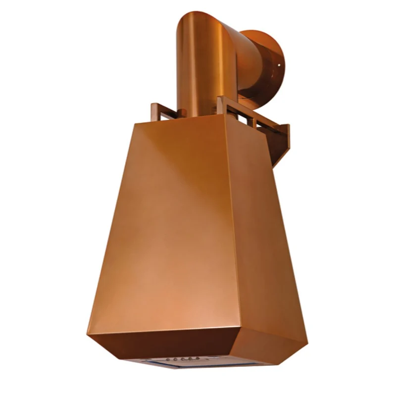 Cappa aspirante DIAMOND in acciaio inox rame specchiato cm 50