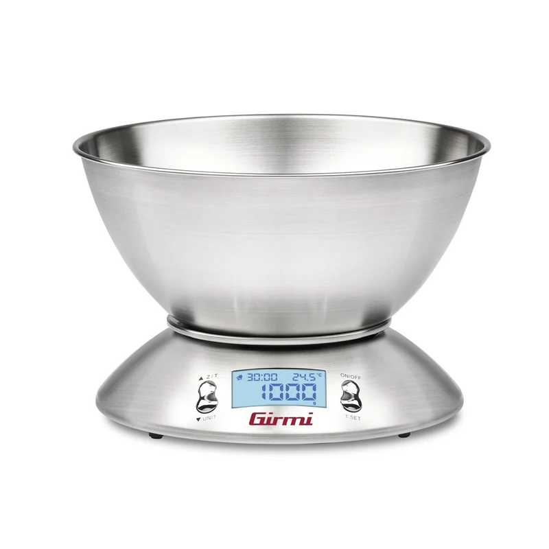 Bilancia da Cucina Elettronica 1Gr/5Kg con Ciotola in Acciaio Inox