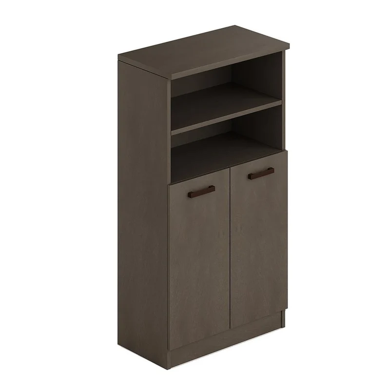 Armadio Scarpiera Multiuso Fango in Legno Nobilitato 2 Ante e 4 Vani h130x71x38