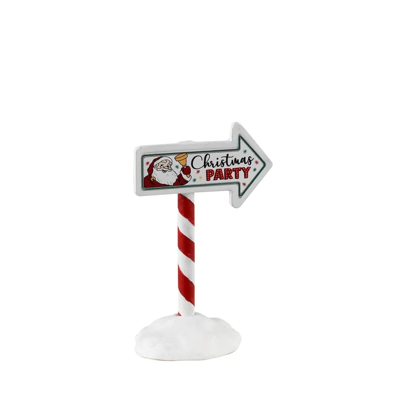 Segno per la festa di Natale per villaggio di Natale - Dimensioni: 7 x 5 x 3,1 cm