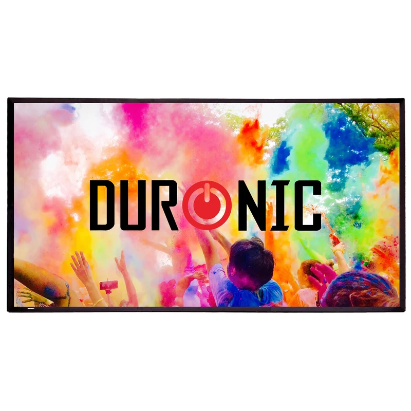 Duronic BD-SFPS120 Schermo di Proiezione 120" 16:9, Telo per Videoproiettore 4K Full HD 3D, Montaggio a Parete o Treppiede, Home Cinema, Ufficio, Scuola