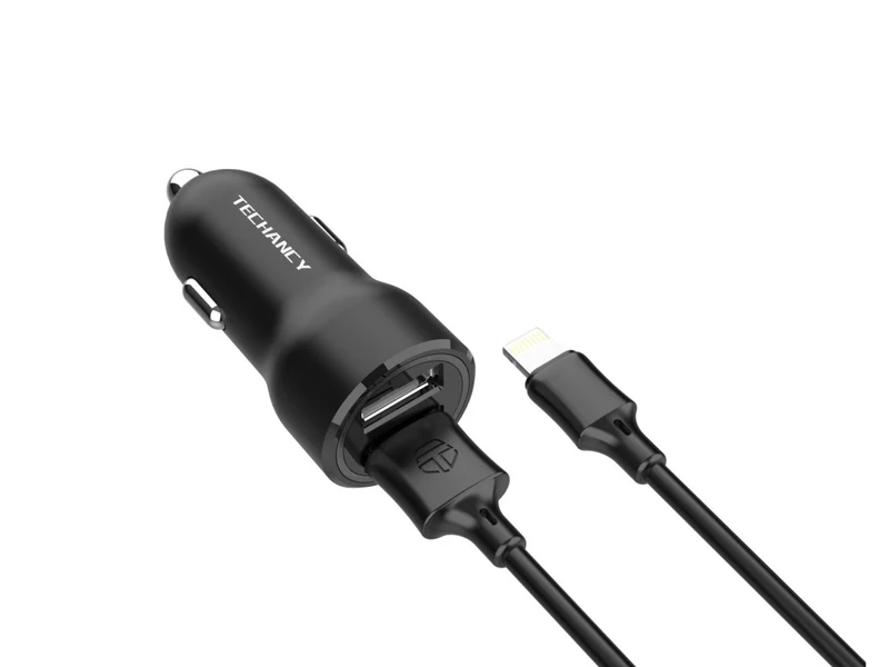 Caricabatteria da auto 2,4 A con cavo Lightning